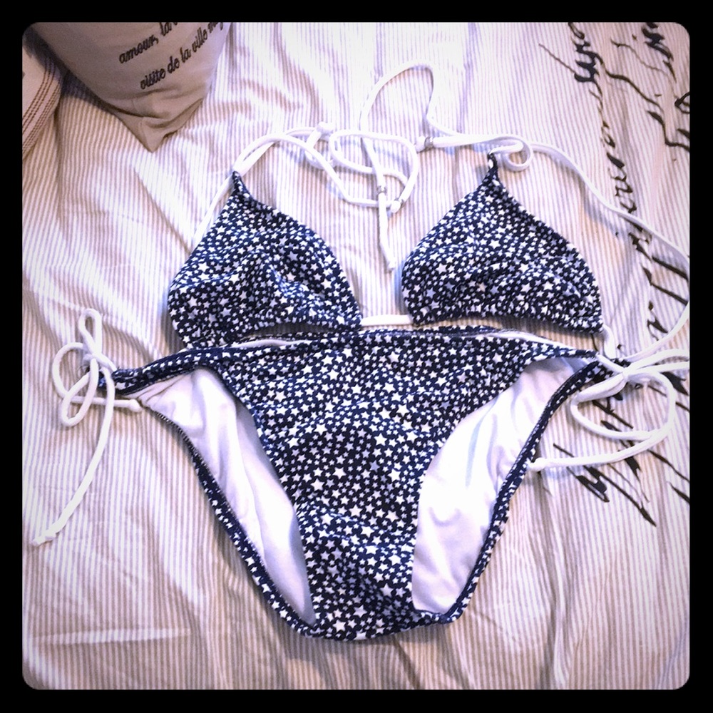 Tommy Hilfiger blue and white star bikini